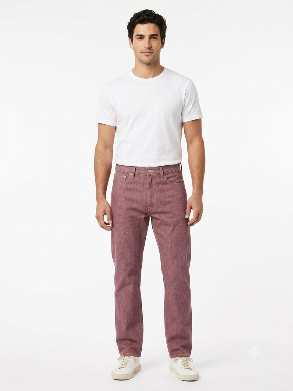 Levi's 501 Straight Jeans Mens 36x32 Berry Red Original Fit Button Fly 5-Pocket